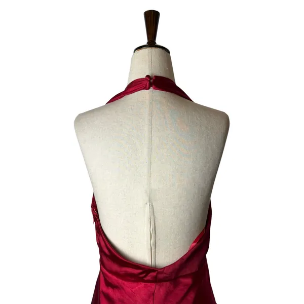 Angel Biba Of Your Dreams Maxi Dress Women Medium Red NWT Satin Halter Gown - Image 6