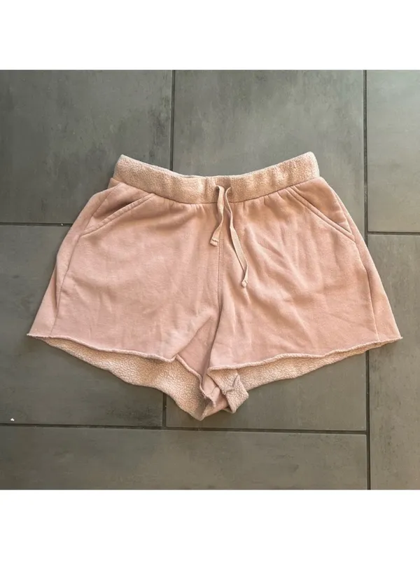 Free People Kelly Fleece-Lined Lounge Shorts | Pink - Image 2