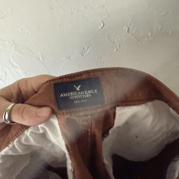 American Eagle‎ Pants Y2k 10 Long Brown Kick Boot Stretch Casual Chino Flare - Image 10