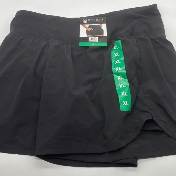 Spyder Active Womens Black Athletic Shorts 4.25 Inseam Size XL NWT - Image 2