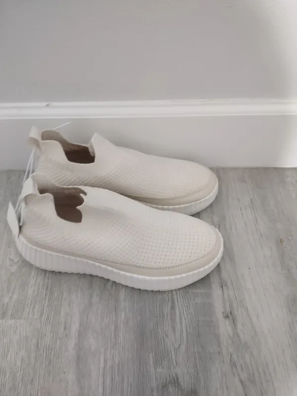 Steve Madden Samhara In Katie Cream Knit Slip-On Platform Sneakers 9.5 - Image 6