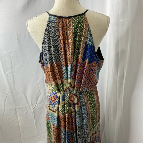 Under skies size large patchwork boho halter maxi dress - Image 12