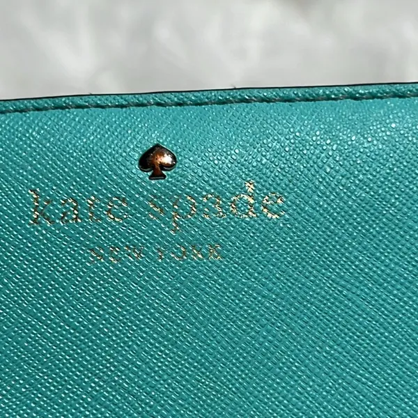 KATE SPADE Cherry Lane Stacy Bright Beryl‎ Leather Wallet - Image 4