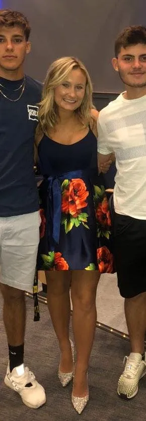 Floral Dress Blue Size 4 - Image 3