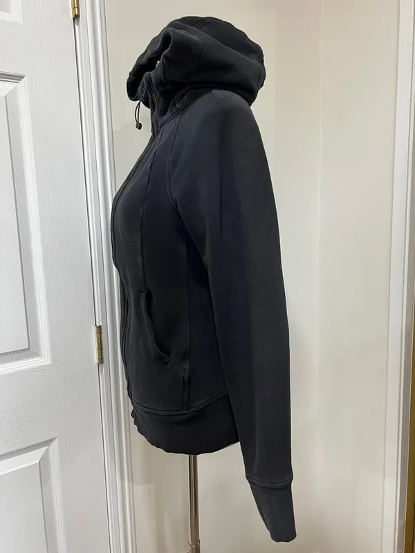 Lululemon Scuba Hoodie Cotton Fleece Black Size 6 Long Sleeve Comfy Long Sleeve - Image 11