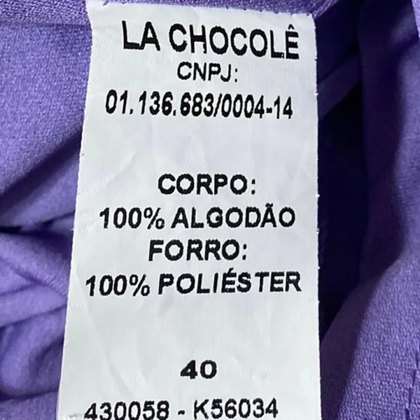 La Chocole Women's Purple High Waisted Wide Leg Trousers Cargo Pants Size 40 - Image 5