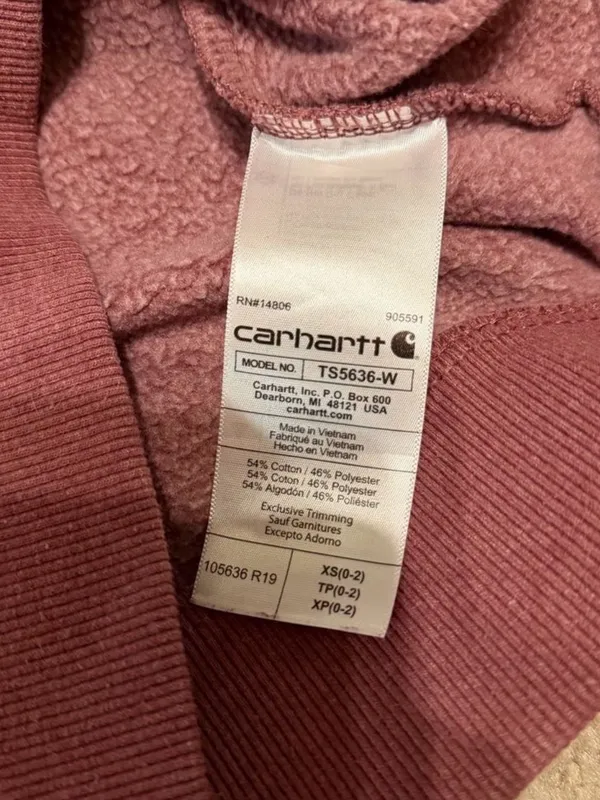 Carhartt Rain Defender Sweatshirt Womens XS Red Graphic Crewneck - Image 4