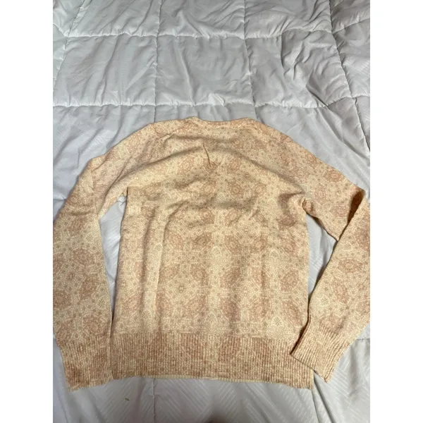 VINTAGE Gap Wool Angora Cardigan Sweater Women S Cream‎ Rhinestone A1-0031 - Image 6