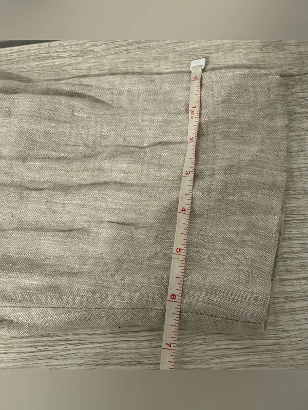 Linen Fairytales 100% Linen Oatmeal Overalls Jumpsuit XS Lantern Leg Lagenlook - Image 5