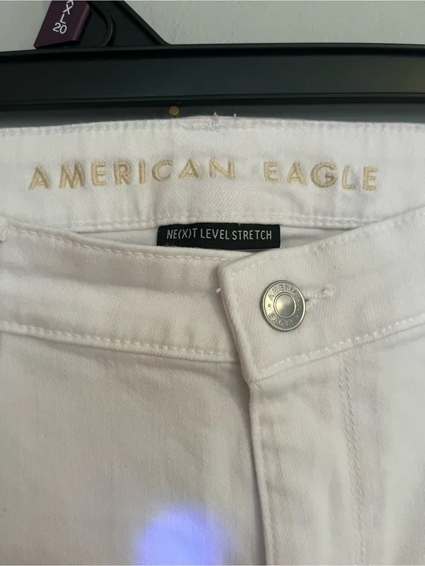 American Eagle White‎ Distressed Skinny Jeans - Image 5