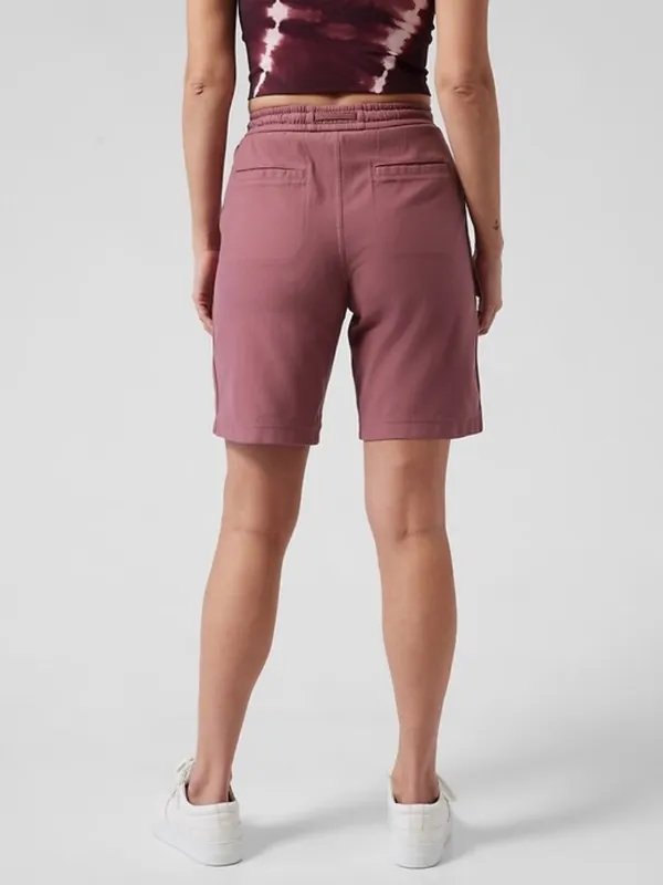 Athleta Farallon Bermuda Sweat Shorts in Tawny Rose Size X-Small Athleisure - Image 2
