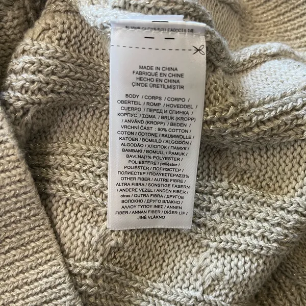 Lauren Ralph Lauren Black Label Cable Knit Cream Sweater Preppy Fall M Vintage - Image 15