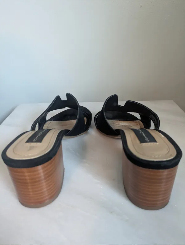 Steve Madden Fuiji Block Heel Mule Sandals Black 6.5 - Image 9