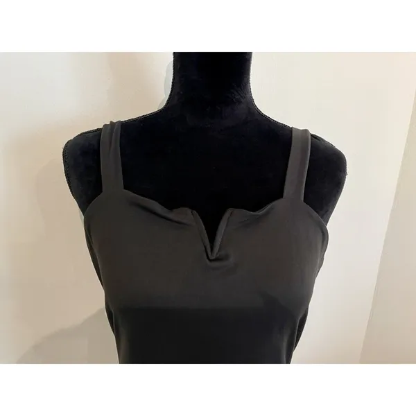 Abound Women's Black V-Neck Tank Bodysuit Sleeveless Stretch Size L NEW - Image 3