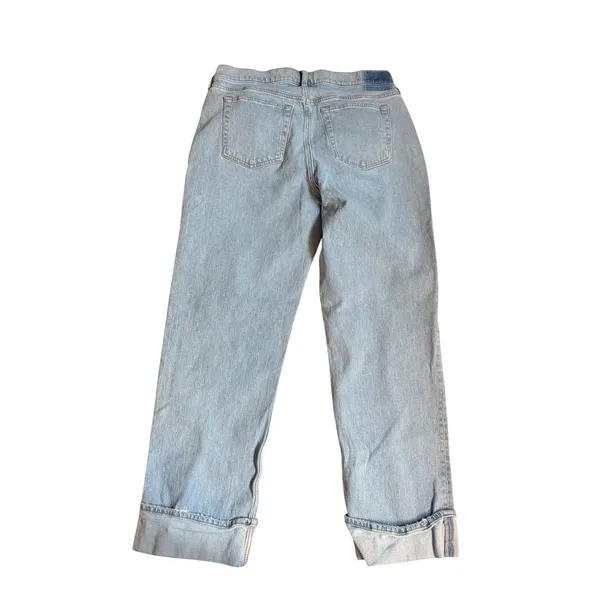 Abercrombie & Fitch The Baggy Low Rise Jeans Light Wash 32 14L Wide Leg - Image 5