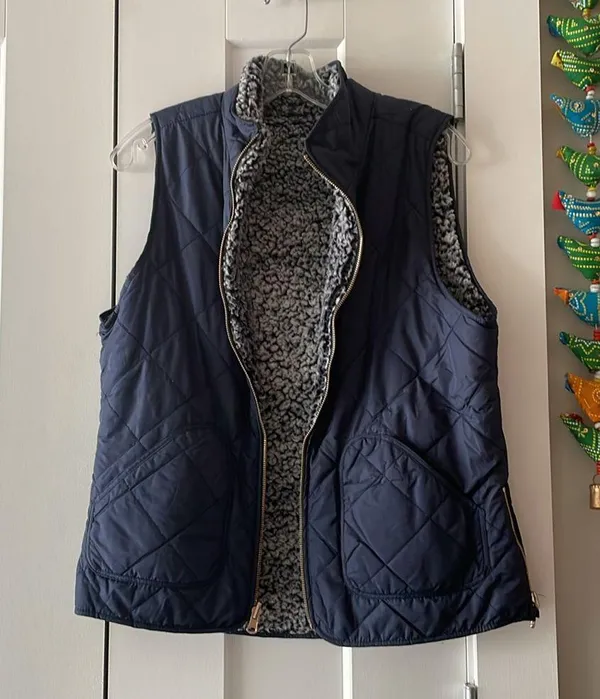 Reversible Sherpa Vest - Golden Hardware - Image 3