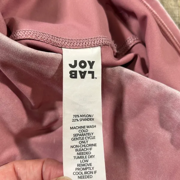 JoyLab Pink Acid Wash Ruffle Hem High Waisted Yoga Leggings Womens XS - Image 6