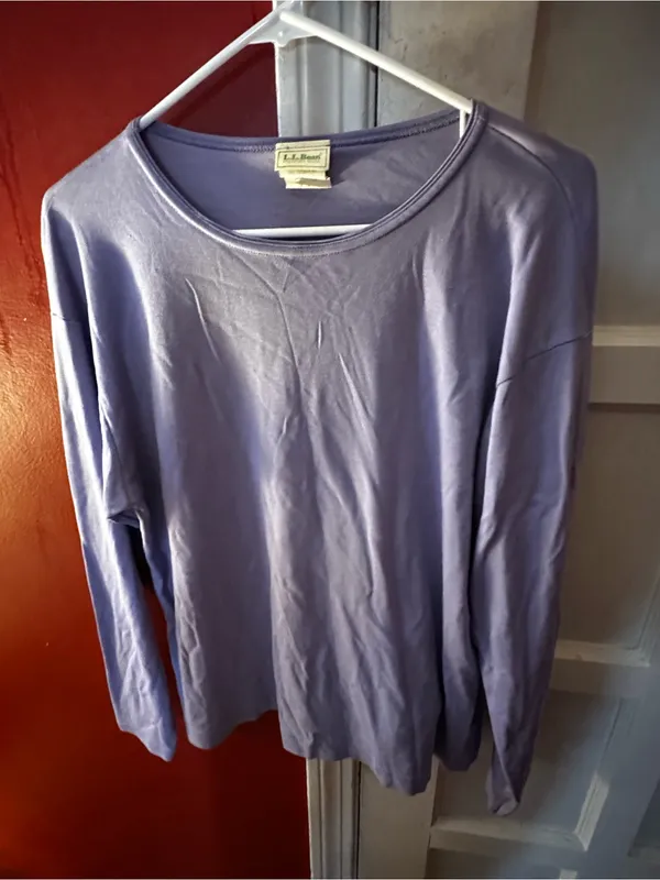 L.L. Bean Women’s Vintage 100% Pima Cotton Long-Sleeve Crewneck Tee XL Y2K - Image 3