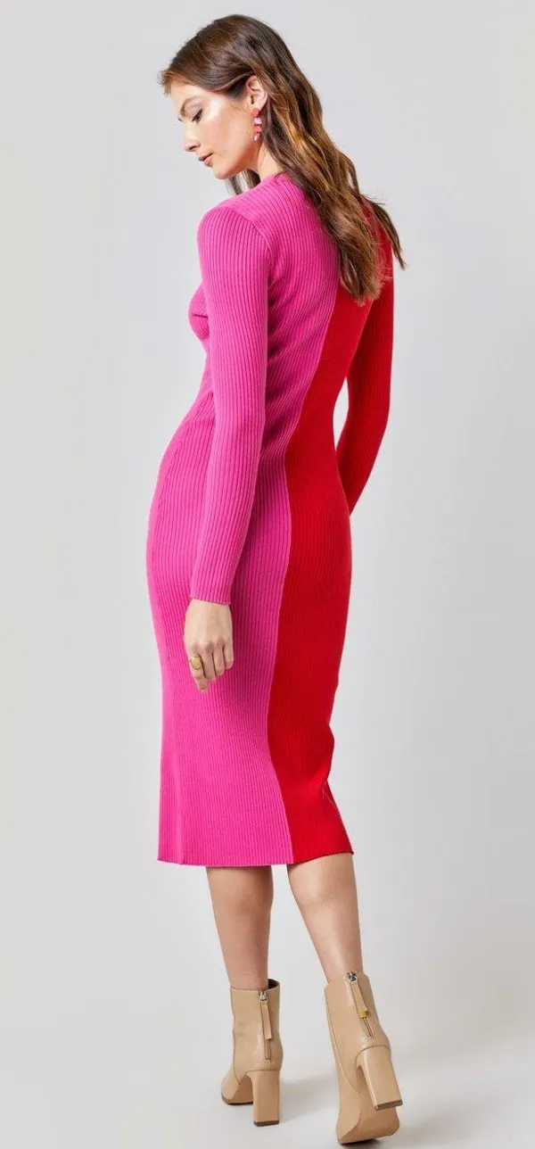 Zoe Colorblock Midi Dress - Image 2