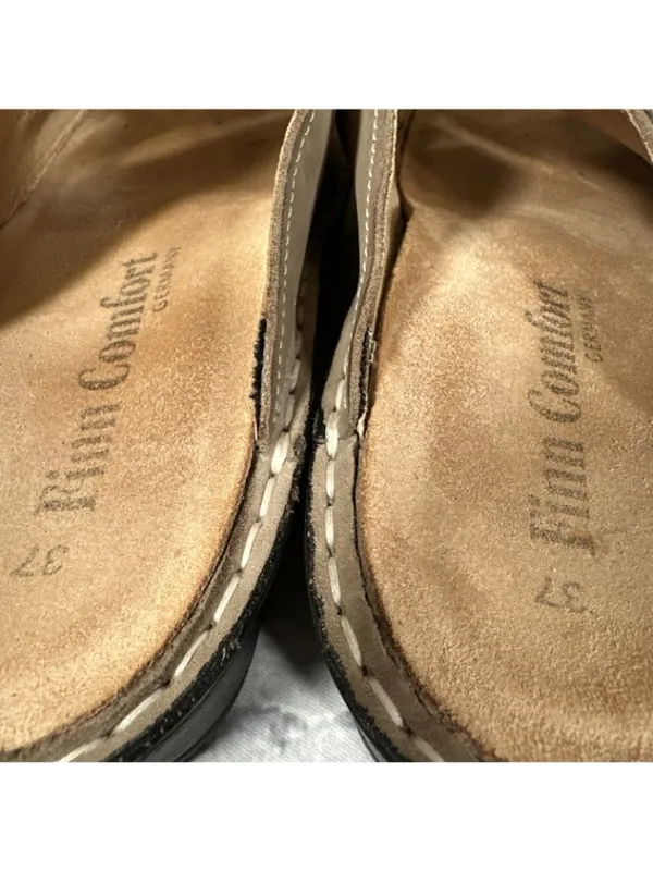 Finn Comfort Jamaika Jamaica Tan Double Strap Slip On Wedge Sandals Womens 37 /7 - Image 4