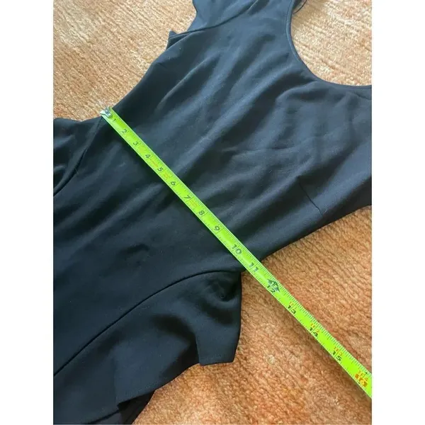 Zara Trafaluc Dress Women Small Black Stretch Peplum Ruffle Mini Size M - Image 9