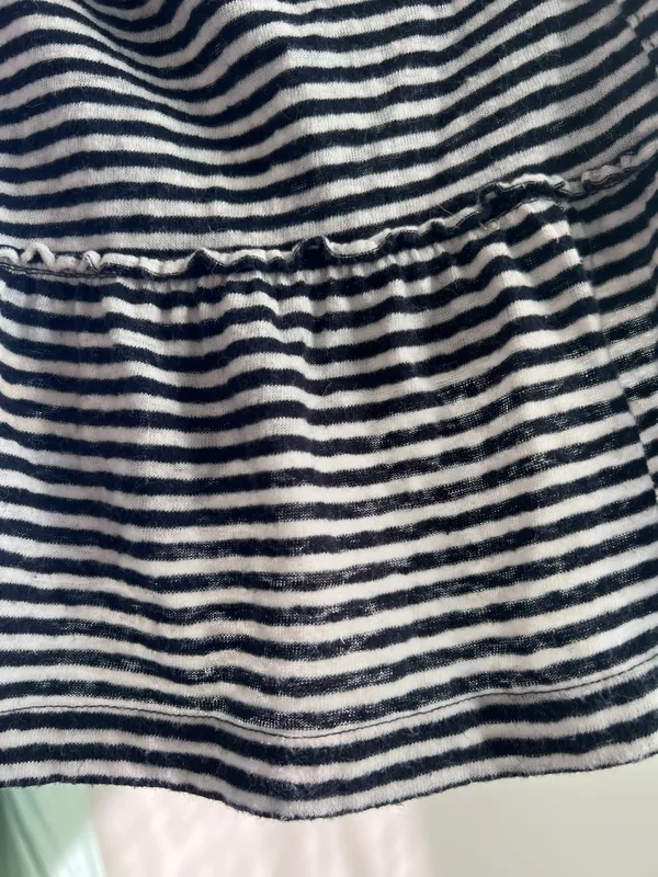 Abercrombie Blue & White Button Peasant Soft Stripe Tank Top - Image 5