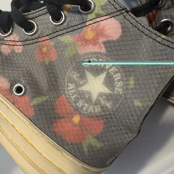 Converse Womens Chuck Taylor All-Star Sz 7.5 Floral Black Sneakers Shoes Casual - Image 8