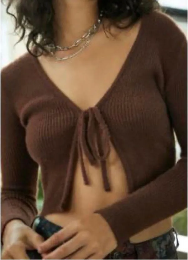 Urban Outfitters Women's Noori Tie-front Top - Image 2
