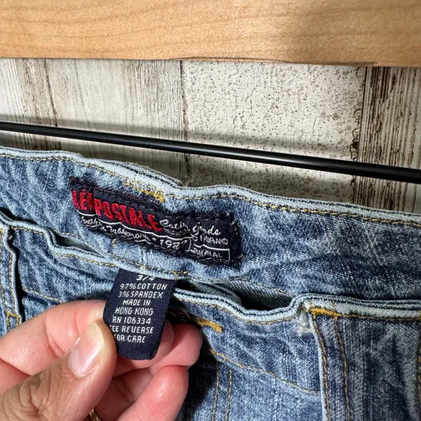 Vintage Y2k Aeropostale Denim Mini Shorts Womens Size 3/4 - Image 6