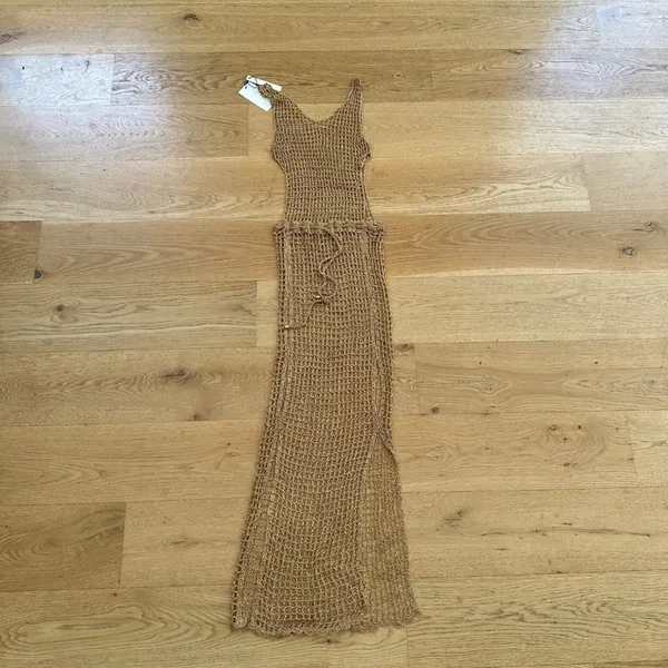 Lisa Maree - Make It Known Net Dress in Gold Metallic - Image 9