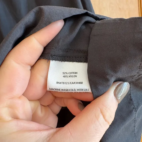 Eileen Fisher Charcoal Gray Lightweight Drawstring Hooded Anorak Jacket XS‎ - Image 7