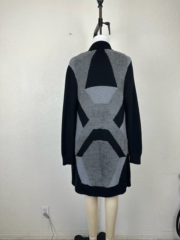 Laura Ashley Women’s Open Lon Cardigan Sweater Sz S Black / - Image 2