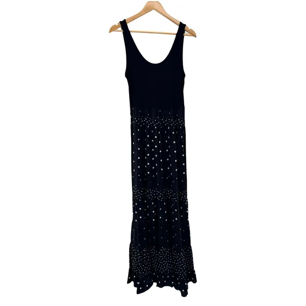 Anthropologie‎ Colima Tiered Polka Dot Maxi Dress Boho Preppy Coastal Flowy L - Image 2