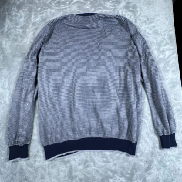 VTG Paul Costelloe Sweater Womens Large Striped Long Sleeve Button Up Old Money - Image 7