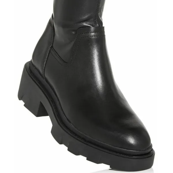 Ash Manny Over-The-Knee Biker Boots Black Thigh-High Leather Chunky Combat Edgy - Image 4