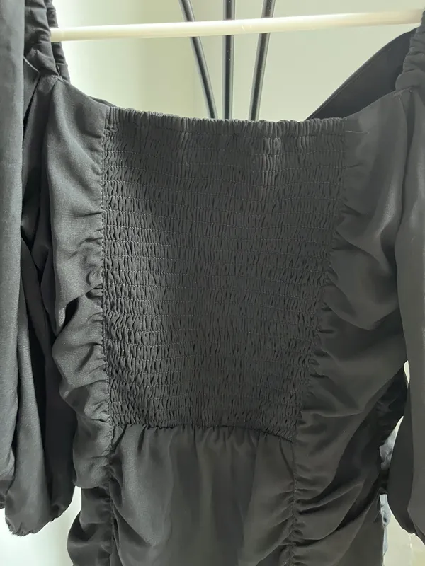 Abercrombie Black Ruched Dress NWT - Image 7