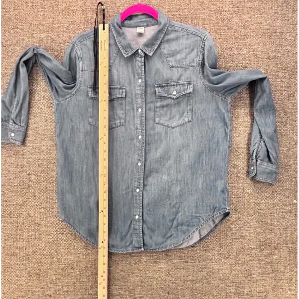 Old Navy Womens Western Shirt Large Cowgirl Rodeo Summer Country Concert Horse - Image 12