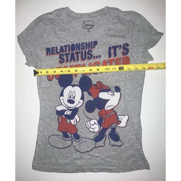 Disney Mickey & Minnie Mouse "Relationship Status Complicated " Tee‎ Shirt Small - Image 5