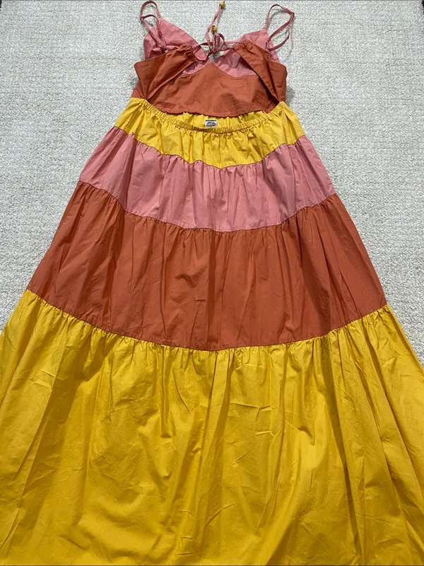 Tiered Colorblock Maxi Dress - Image 15