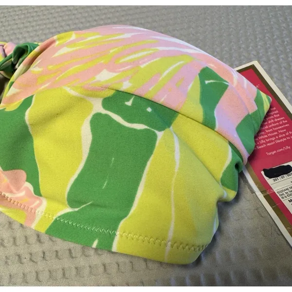 Lilly Pulitzer for Target‎ Women's Floral Bandeau Bikini Top NWT SZ Med Tie Back - Image 7