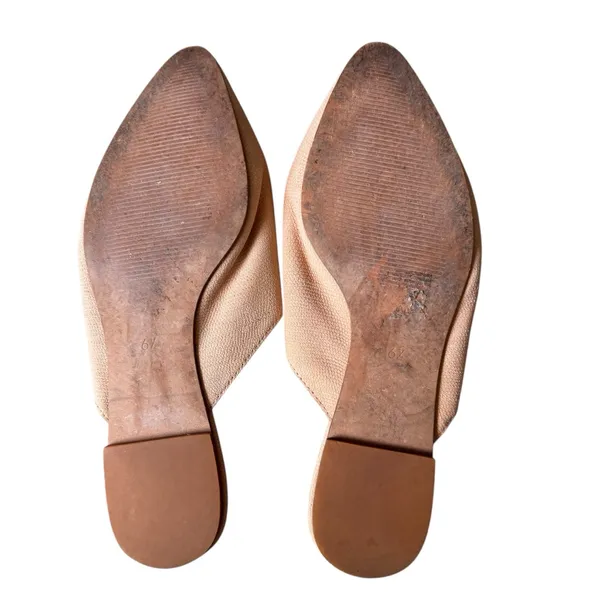 Madewell - Remi Mule Flats Blush Nude Suede Leather Slip-On Shoes Sz 6.5 - Image 7