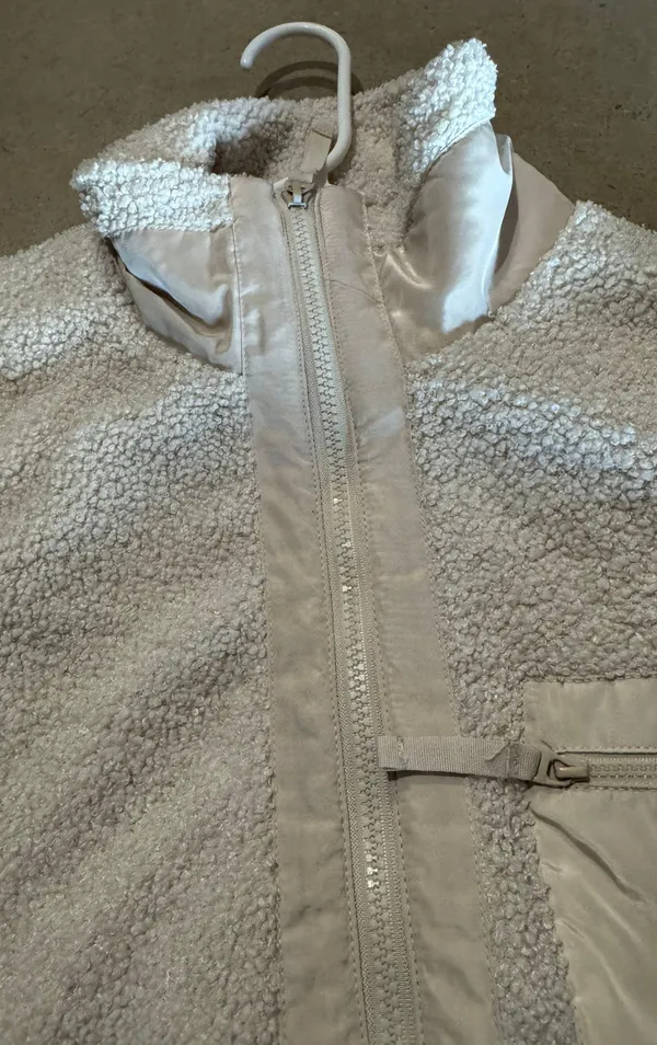 Super Soft Ivory Fleece Style Jacket By Mono B - Image 3