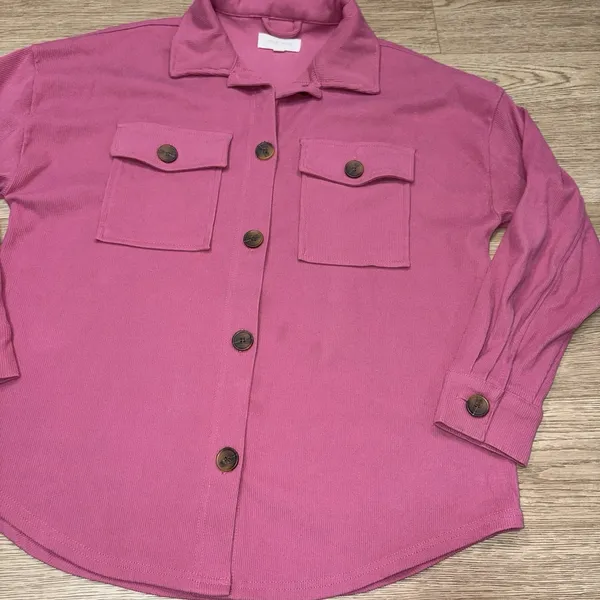 Hippie Rose Women's Boutique Pink Button Up Size Medium - Image 8
