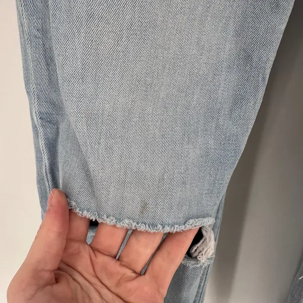 Abercrombie & Fitch Ultra High Rise Ankle Straight Jeans Distressed Size 25‎ - Image 6