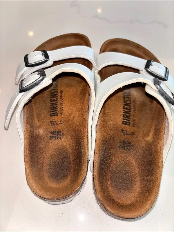 Birkenstock Arizona White Sandals - Image 3