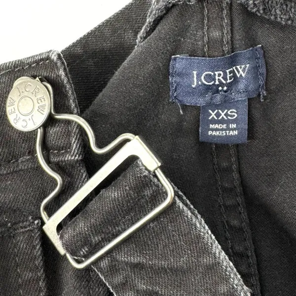 J. Crew Black‎ Denim Bib Overalls Size XXS - Image 7