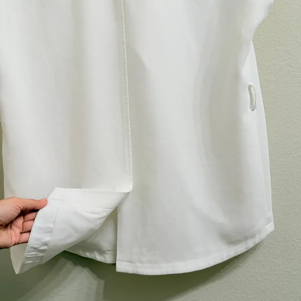 Cinq a Sept White‎ Sleeveless Blazer Womens Small Vest Utility Pocket Jacket - Image 9