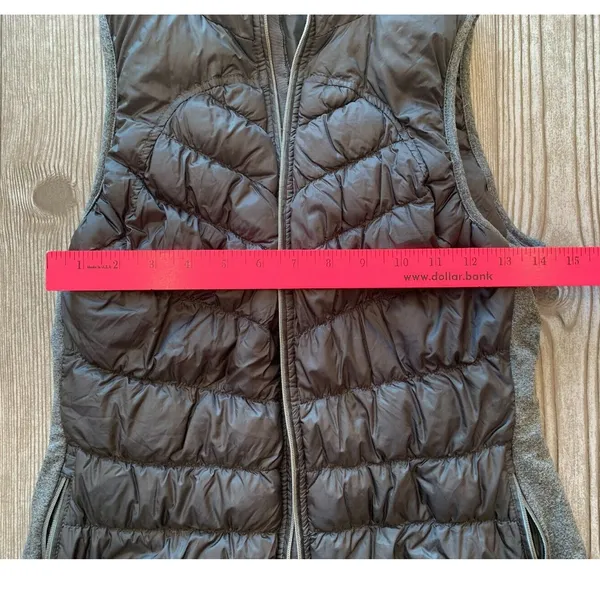 Tangerine Puffer Vest Duck Down Lightweight Women's Small S Gray Grey Running Hiking Zip - Image 6