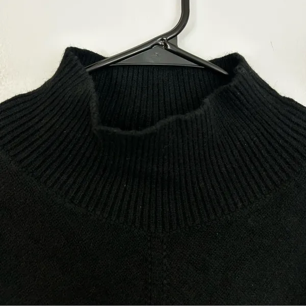 Maeve Anthropologie Black Mock Neck Asymmetrical Pullover Sweater Size Large - Image 11