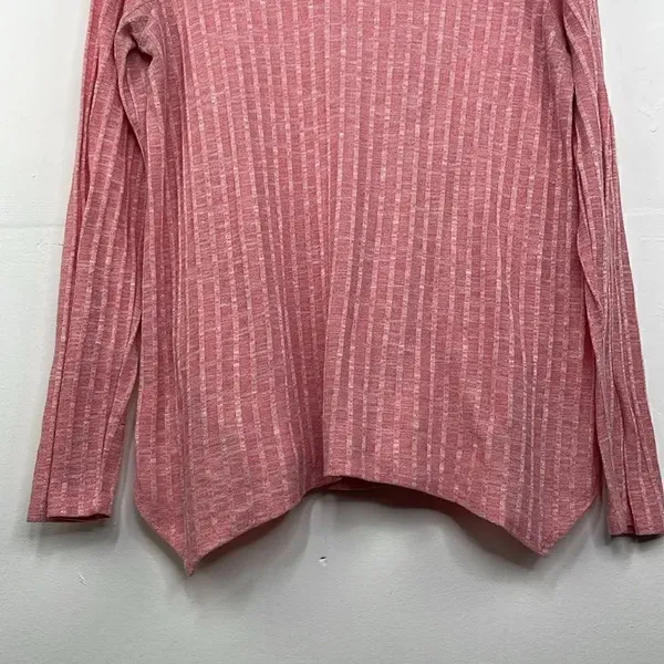 Rewind Boho Pink Crochet Detail Ribbed Long Sleeve top XL cottagecore - Image 5